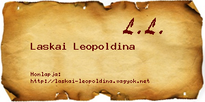 Laskai Leopoldina névjegykártya